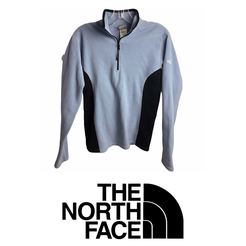 North Face Purple/Black Fleece 1/2 Zip Size Medium